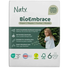 Одноразові дитячі підгузки BioEmbrace "NATY". Розмір 6 (16+ кг.), 17 шт. в упаковці